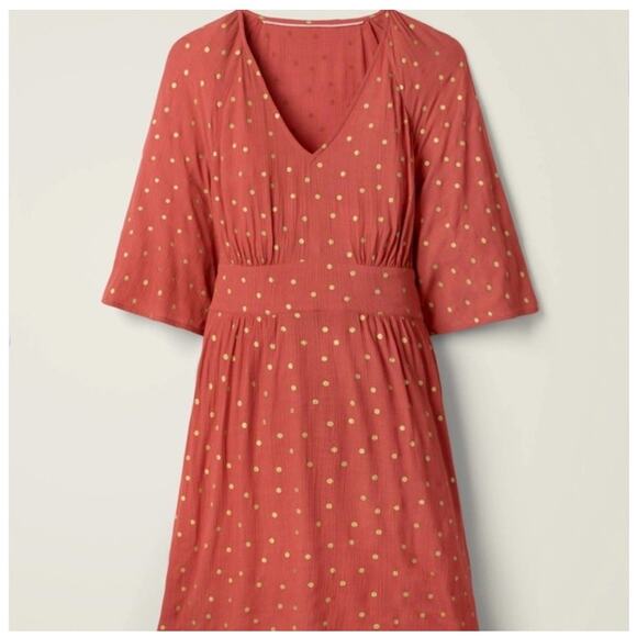 Boden Dominique Belted Polka Dot Dress Size 6 R - Picture 1 of 5